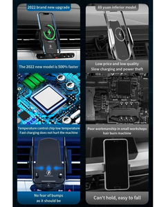 Soporte Telescópico para Teléfono de Coche con Carga Inalámbrica Rápida, Seguro y Eficiente, con Abrazadera de Detección Automática y Montaje en Rejilla de Ventilación - Product Image 5