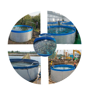 อุปกรณ์เพาะเลี้ยงสัตว์น้ำคียูโบ 23000 ลิตร อ่างเลี้ยง<span class=keywords><strong>ปลา</strong></span>อเนกประสงค์แบบตั้งพื้น ทำจากเหล็กชุบสังกะสีลูกฟูก - Product Image 5