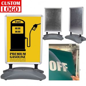 Custom Printed A4 Paper Advertising Sign Poster Display <b>Floor</b> Stand a Frame Aluminum Display Stands - Product Image 1