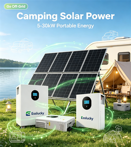 Système d'énergie solaire complet pour usage domestique ESSLUCKY 3Kw 10Kw hybride MPPT avec kits de batteries lithium-ion - Product Image 1