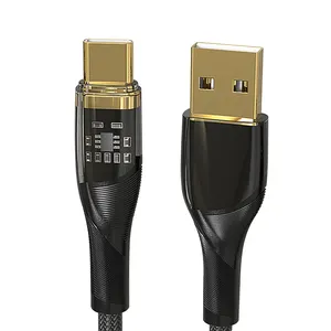 Wesdar 브랜드 공장 가격 USB to Type C 데이터 케이블 투명 고속 전화 충전 케이블 낮은 MOQ