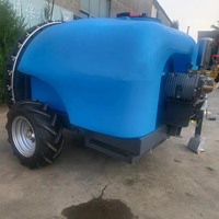 Pulvérisateur de fruits remorqué pour tracteur Tractor Supply, 1000 litres, pulvérisateur à pression, pompe à moteur, boîte de vitesses, pompe à diaphragme, faible entretien