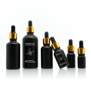 Botol Tetes Kaca Hitam Matte 10ml 15ml 30ml 50ml 60ml 100ml Dengan Botol Minyak Esensial Botol Tetes Minyak Jenggot - Product Image 6