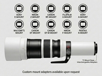 Objectifs d'appareil photo professionnels à focale fixe 500 mm F6.3-32, objectif téléobjectif à mise au point manuelle longue distance pour Nikon Canon Sony DSLR