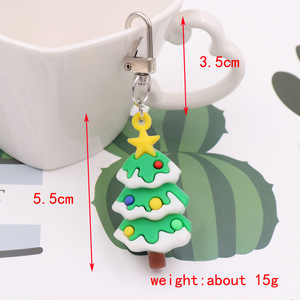 OEM Tùy Chỉnh 3D Keychain Giáng Sinh Vui Vẻ Cao Su PVC Keyring Lưu Niệm Quà Tặng Kinh Doanh Đáng Yêu 3D Kyring Với Biểu Tượng Tùy Chỉnh - Product Image 6
