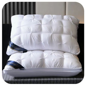 Oreillers de luxe pour hôtel Hilton, 1 kg, doux, 100 % coton, garnissage en duvet de canard et d'oie blanc, oreiller de lit, vente en gros pour hôtels, coton blanc - Product Image 1