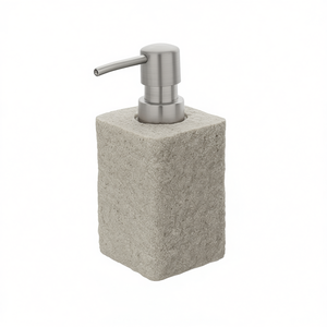 Distributeur de savon gris 7x7x15,8 cm avec pompe pour salle de bain - Product Image 3