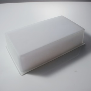 Bo-Glass แม่พิมพ์แบบกำหนดเองโคมไฟกระจกฝ้าสีขาวขุ่นทนอุณหภูมิสูงทรงสี่เหลี่ยมผืนผ้าสำหรับโคมไฟติดผนังในสวน - Product Image 1