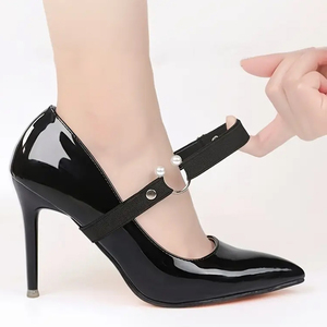 Sangles de maintien pour talons hauts pour femmes, 1 paire, élastiques, sans nœud, détachables, pour escarpins à talons hauts lâches - Product Image 4