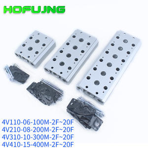 Base de vanne solénoïde pneumatique 4V310/410, collecteur série 300/400M, 1F2F3F4F5F6F7F8F9F10F positions pour le contrôle du gaz et de l'eau, OEM - Product Image 1