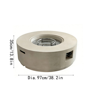 Outdoor Natural Gas <b>Fire</b> Bowl <b>Fire</b> <b>Pit</b> with 50000 BTU Eco-Friendly Design MGO Material Glass Beads for Garden & Patio Use - Product Image 2