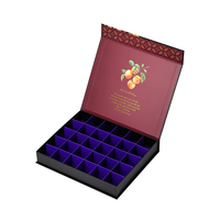 Emballage personnalisé de 30 boîtes-cadeaux de chocolats à la truffe boîtes vides en papier de chocolat écologique boîtes d'emballage de luxe Whine