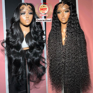 วิกผมด้านหน้าผมหยิกหยักศกขนาด13x4 360สำหรับผู้หญิงผมหยิกเป็นลอนคลื่นลึกขนาด30 40นิ้ว - Product Image 1