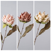 CL57001 Tige de fleur artificielle de Protea royale, branche tropicale exotique pour la décoration de vases à la maison et pour les mariages