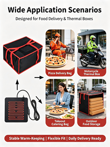 Plaque chauffante électrique en silicone 12V 100W pour sac de livraison de pizza élément chauffant durable pour la construction et l'industrie - Product Image 4