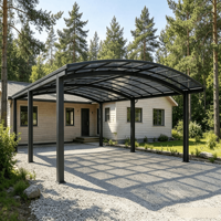 Auvent de terrasse en alliage d'aluminium, résistant aux fortes charges de neige, toit en polycarbonate, abri extérieur imperméable, auvent de jardin 4 saisons