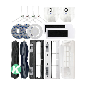 Pièces/accessoires pour <span class=keywords><strong>aspirateur</strong></span> robot auto-vidant Ecovacs DEEBOT <span class=keywords><strong>T20</strong></span> OMNI : filtre, brosse latérale/principale, serpillière, sac/boîte à poussière - Product Image 1