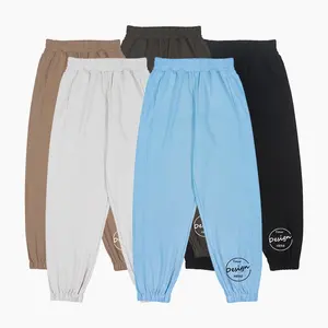 Pantaloni della tuta da jogging in pile di cotone 100 personalizzati Casual all'ingrosso Logo personalizzato pantaloni della tuta Oversize da uomo pantaloni della tuta pesanti in bianco da uomo