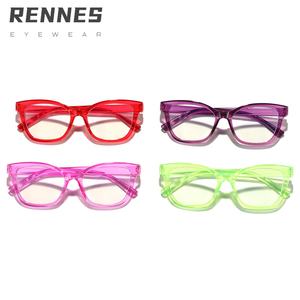 2025 unisexe arc-en-ciel couleur oeil de chat Anti-lumière bleue lunettes solide PC cadre décontracté et étudiant myopie lunettes pour hommes et femmes - Product Image 5