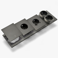 Interruptores y Enchufes de Pared WESA Ultrafinos con Botón Pulsador EU de 1/2/3 Vías con Enchufe USB Tipo C, Combinación Libre, Diseño Moderno de Lujo