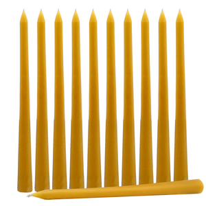 Alta calidad Valentines Home Decor 100% velas de mesa cónicas de cera de abeja sumergidas a mano pura - Product Image 5
