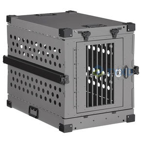 Caja plegable para perros, perrera portátil de lujo, grande, moderna, resistente, gris, aprobada por la línea aérea - Product Image 2