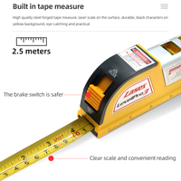 Aligneur Standard 8FT à bande de mesure, outil à chaud, règle métrique 3 en 1 niveaux laser à ligne infrarouge numérique