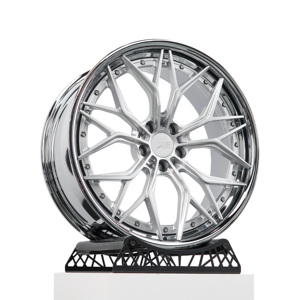 Jantes forgées en deux parties Maisu Maisu Maisu-fg-082 Bibo en aluminium chromé noir, concaves, pour voitures de course, 5x120/114.3/112, 18-24 pouces - Product Image 3