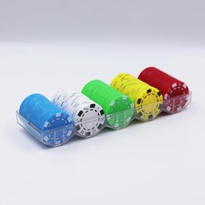 Jetons de poker en plastique personnalisés en gros - Jetons de jeu vierges colorés pour les jeux de casino Texas Hold'em - Product Image 2