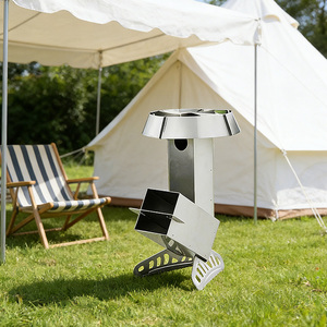 Poêle à <span class=keywords><strong>bois</strong></span> compact INBESTCAMP Logo Stove <span class=keywords><strong>Bushcraft</strong></span> pliable, efficace, à combustion directe, Kleinofen, pour usage intensif - Product Image 1