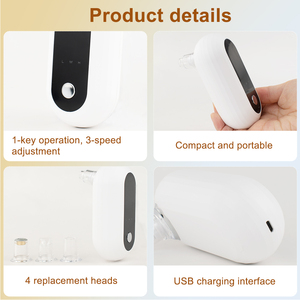 Extracteur de points noirs électrique en plastique, 4 têtes, aspirateur, nettoyant facial, massage, fonction de lifting, instrument de beauté de la peau, utilisation du nez - Product Image 4