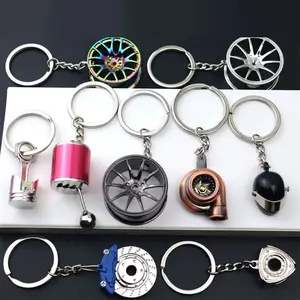 Cute Accessories Mini Car, Part Keychain Stainless Steel Turbo Keychain Hardware Wholesale/