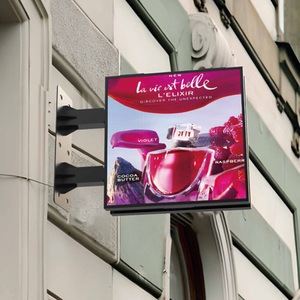 Pantalla LED montada en la pared para exteriores, modelo P2.5 P4, póster <span class=keywords><strong>Digital</strong></span>, pantalla publicitaria de tótem moderna para <span class=keywords><strong>espacio</strong></span> exterior - Product Image 2