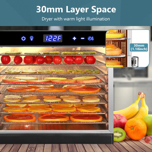 Pantalla táctil de acero inoxidable 6 capas Mini Máquina secadora de carne de frutas y verduras Secador de frutas eléctrico para negocios - Product Image 6