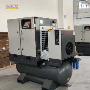 Máy nén khí trục vít công nghiệp bốn trong một 15KW 20 HP 22Kw 30 HP 8 10 15 16 bar cho máy cắt laser với máy sấy 400L 500L