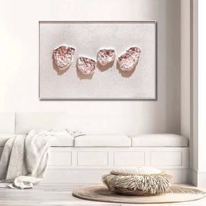 Art mural contemporain abstrait Wabi Sabi pour hôtel, 100% fait main, texture 3D en plâtre et acrylique, peinture esthétique moderne pour la décoration de la maison - Product Image 1