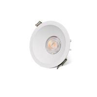 Grand bol en dôme blanc sable en Aluminium moulé sous pression, antireflet profond fixe IP44 faible UGR encastré 9W COB LED Spot lumineux