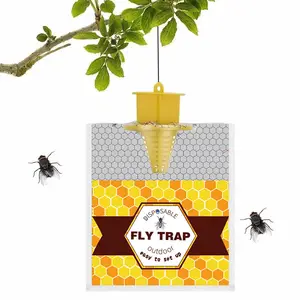 Thân thiện với môi treo Fly bẫy dùng một lần bắt Túi attractor làm hài lòng Thiết kế hot bán hiệu quả ngoài trời Fly Trap Túi