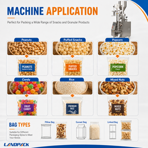 Machine d'emballage pour sachets de noix, pop-corn, sel, sucre, détergent en poudre, petites collations, bonbons, lessive en poudre, cacahuètes - Product Image 3