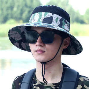 Camouflage Fisherman <b>Hat</b> Wide Brim Breathable UV Protection Outdoor Sun <b>Hat</b> For <b>Men</b> Fishing <b>Summer</b> - Product Image 2