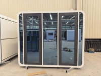 Cabine Apple: Novo Design Moderno, Vila Impermeável, Escritório Móvel Pré-fabricado, Painel Sanduíche, Estrutura de Aço Galvanizado, Instalação Rápida, 5 Anos de Garantia