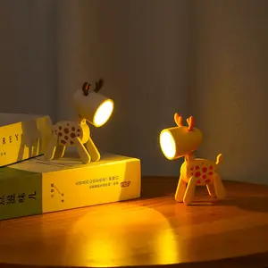 促销学习护眼灯斑点小狗迷你可爱卡通夜灯桌面儿童3D发光二极管夜灯