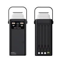 Outdoor-Powerbank für Camping, Telefon und Tablet, PD 3.0 Schnellladung, 80000 mAh Hochkapazitäts-Powerstation für Kleingeräte