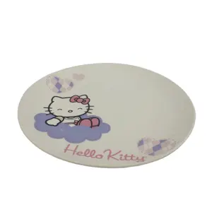 Custom Child used carton ceramic plate with pattern kids ceramic plate