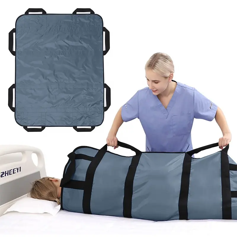 Multipurpose 48" x 40" Positioning Bed Pad with Reinforced Handles Patient Sheet for Turning, Lifting & Repositioning