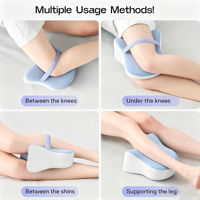 Oreiller pour genoux pour dormeurs latéraux, soutien des jambes, oreiller en mousse à mémoire de forme pour soulager la sciatique, avec housse amovible rafraîchissante