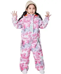 AQTQ Winter Professional Zipper Ski Clothing ski jacket kids girls Snow Suit