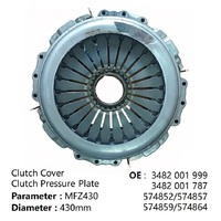 Plateau de pression d'embrayage robuste pour camions 430 mm 3482000999 3482 000 999 Compatible avec les camions Euro 3482 000 787 Ensemble de carter d'embrayage