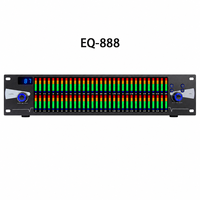 Égaliseur graphique professionnel EQ-888S Pro 2 canaux 31 bandes 1/3 d'octave, contrôleur de fréquence audio pour montage en rack, pour studio et sonorisation de concert