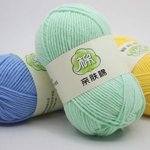 50g 5 Brins de Fil de Coton Peigné Doux pour Crochet, Tricot Manuel et Artisanat DIY, 120m Laine pour Crochet - Product Image 2